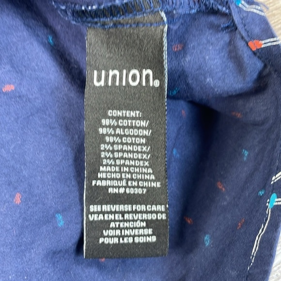 Union Men’s Navy Blue Short Sleeve Button Down Match Shirt, size XL - Picture 6 of 8